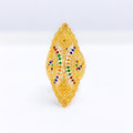 Symmetrical Meenakari Chand Ring