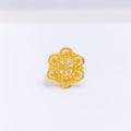 Six Petal Flower 22k Gold Ring