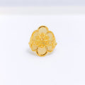 Floral Jali Statement 22k Gold Ring