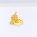 Floral Jali Statement 22k Gold Ring