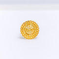 Bright Round Flower 22k Gold Ring