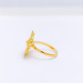 Bright Round Flower 22k Gold Ring