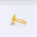 Beautiful Flower 22k Gold Petal Ring