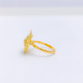 Open Floral Dome 22k Gold Ring