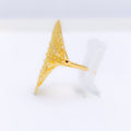 Fancy Glossy Fanned 22k Gold Ring