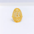 Dressy Jali Adorned 22k Gold Ring