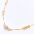 Dotted Graduated 22k Gold Bead Chain - 20"