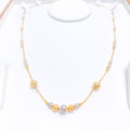 Chic Beaded Two-Tone 22k Gold Chain - 22"