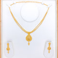 Graceful Two Chain 22k Gold Necklace Set