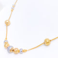 Chic Beaded Two-Tone 22k Gold Chain - 22"