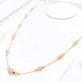 Posh Polka Dotted 22k Gold Chain - 22"