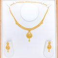 Sophisticated Teardrop 22k Gold Necklace Set