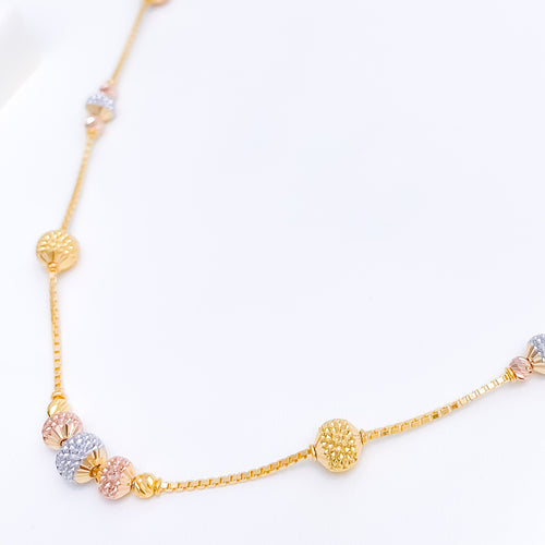 Rose Gold Accented 22k Gold Fancy Chain - 24"