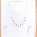 COLORFUL MULTI-STONE MARQUISE 22k Gold NECKLACE