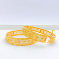 Graceful Netted 22k Gold Bangle Pair