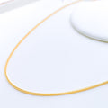 Thin Classic Fox 22k Gold Chain - 16"