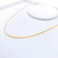 Thin Classic Fox 22k Gold Chain - 18"