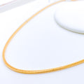 Medium Round Fox 22k Gold Chain - 16"