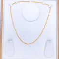 Medium Round Fox 22k Gold Chain - 20"