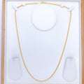 Medium Round Fox 22k Gold Chain - 24"