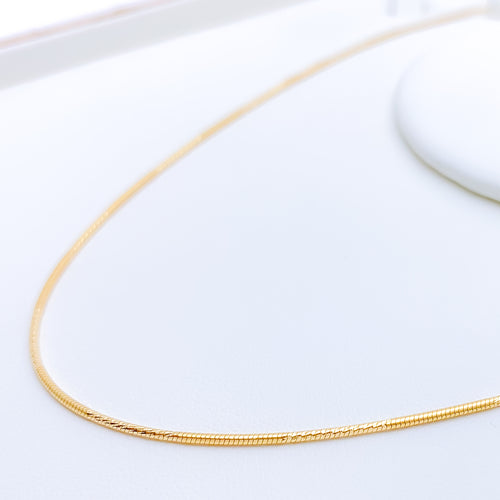 Fancy Coil Style 22k Gold Chain - 18"