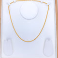 Beaded Square 22k Gold Chain - 20"