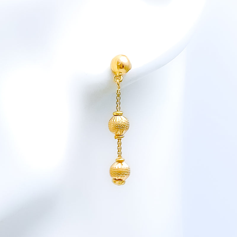 Chic Orb 22k Gold Earrings