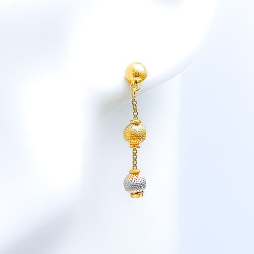 Dotted Orb 22k Gold Earrings