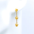 Sleek Hanging 22k Gold Earrings