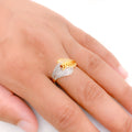 Impressive Trendy CZ 22k Gold Ring