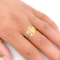 Special Floral CZ 22k Gold Ring