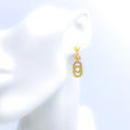 Classy Oval Drop 22k Gold Earrings