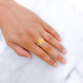 Stylish CZ 22k Gold Ring