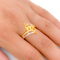 Stylish CZ 22k Gold Ring