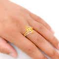 Stylish CZ 22k Gold Ring