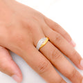 Shiny CZ Band 22k Gold Ring