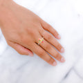 Modest Multi Color CZ 22k Gold Ring