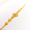 Floral Diamond Shaped 22k Gold Bracelet