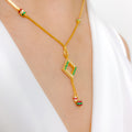 Reversible Red & Green Tassel Necklace