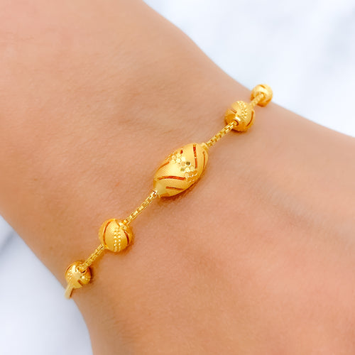 Sleek Striking 22k Gold Bracelet