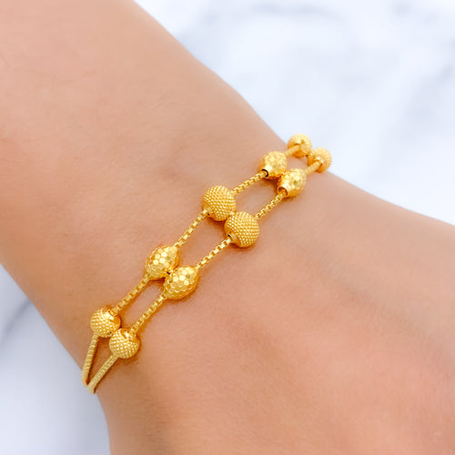 Impressive Jazzy 22k Gold Bracelet