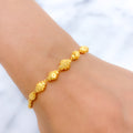 Ornate Round Gold 22k Gold Bracelet
