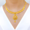 Classy Adorned 22k Gold Necklace Set