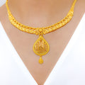 Classy Adorned 22k Gold Necklace Set