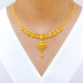 Opulent Hanging 22k Gold Necklace Set