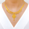 Luscious Hanging 22k Gold Necklace Set