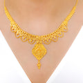 Luscious Hanging 22k Gold Necklace Set