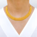 Radiant Traditional 22k Gold Necklace Set