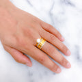 Chic Elevated CZ 22k Gold Solitaire Ring