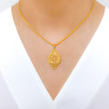 Fancy Adorned 22k Gold Pendant Set